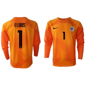 Frankrig Hugo Lloris #1 Målmand Hjemmebanetrøje VM 2022 Lange ærmer